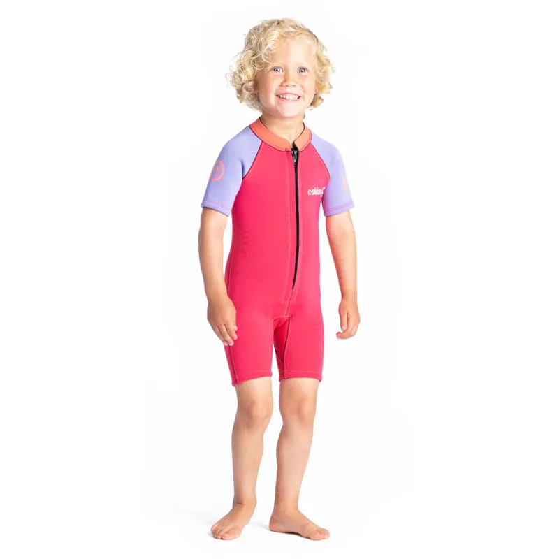 C-Skins C-Kid Baby Shorti Wetsuit CORAL/LILAC-1